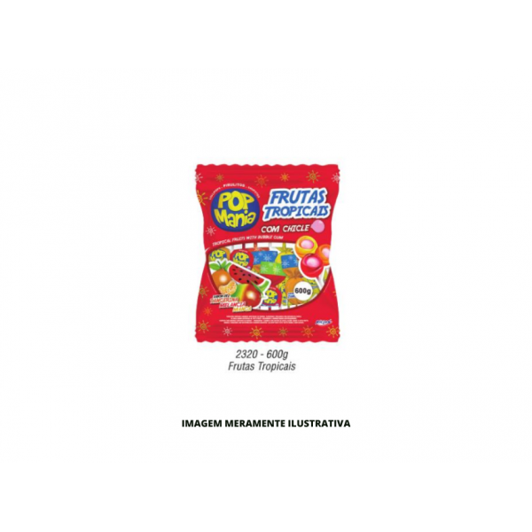 PIRULITO - RICLAN - 500g POP MANIA FRUTAS TROPICAIS